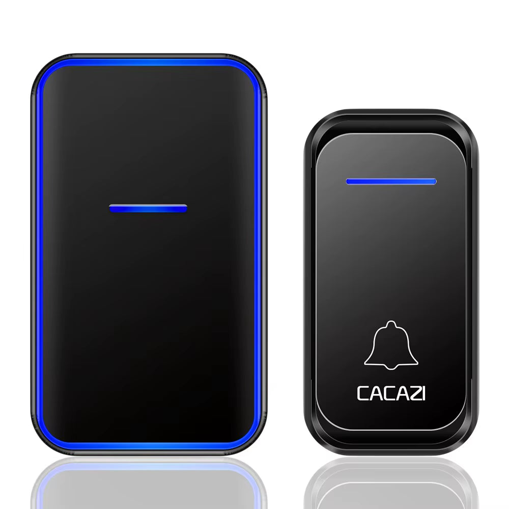 Waterproof Wireless Doorbell 1 2 Button 1 2 3 Receiver 300M Remote Intelligent LED Light Home Door Bell Wireless Chime
