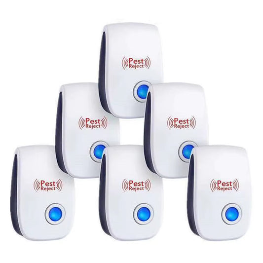 6Pcs Ultrasonic Pest Repeller Insect Bug Repeller Long Range Pest & Insect Deterrent Multi-Function for Roach Rodent Mouse Bugs