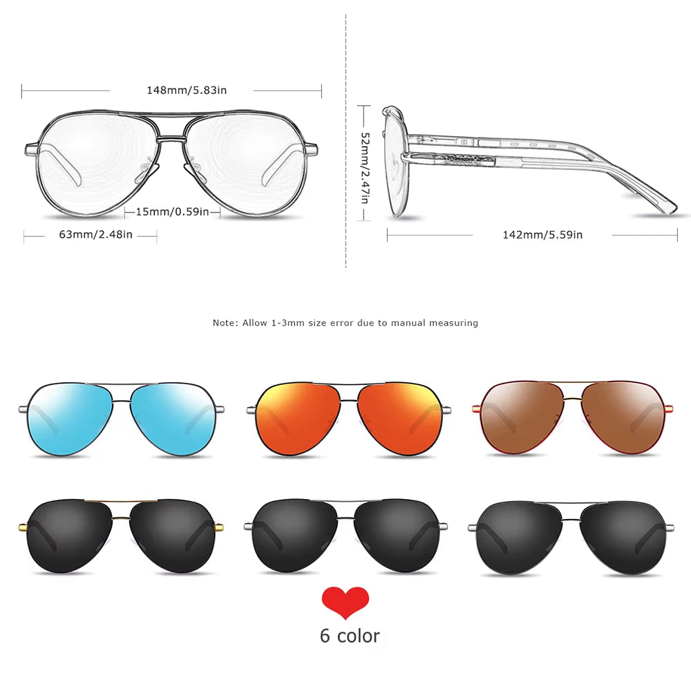 Aluminum Vintage Men'S Sunglasses Men Polarized Coating Classic Sun Glasses Women Shade Male Driving Accessories Eyewear